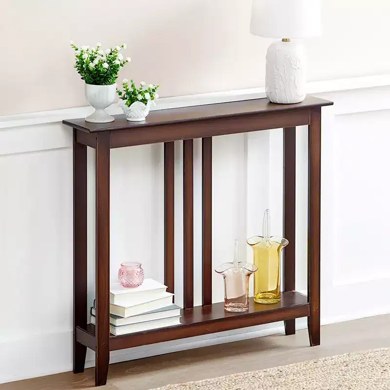 The Lakeside Collection Narrow Entryway Wood Console Accent Table - 32H -