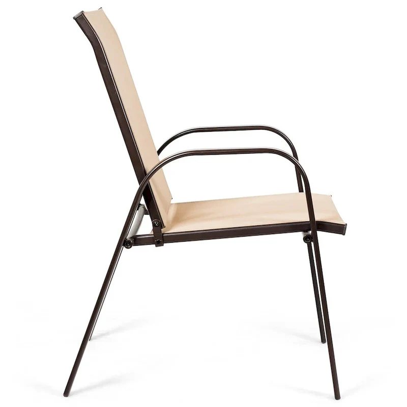 Costway 4PCS Patio Chairs Garden Deck Yard with Armrest - See Details