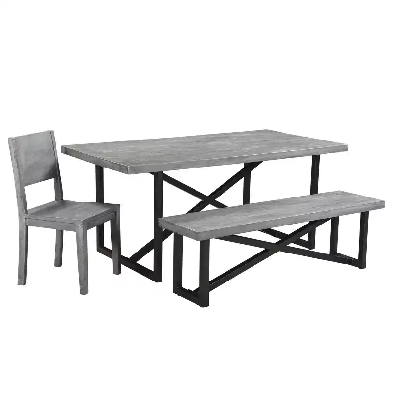 60" Raven Mango Wood Dining Bench Brown - Timbergirl