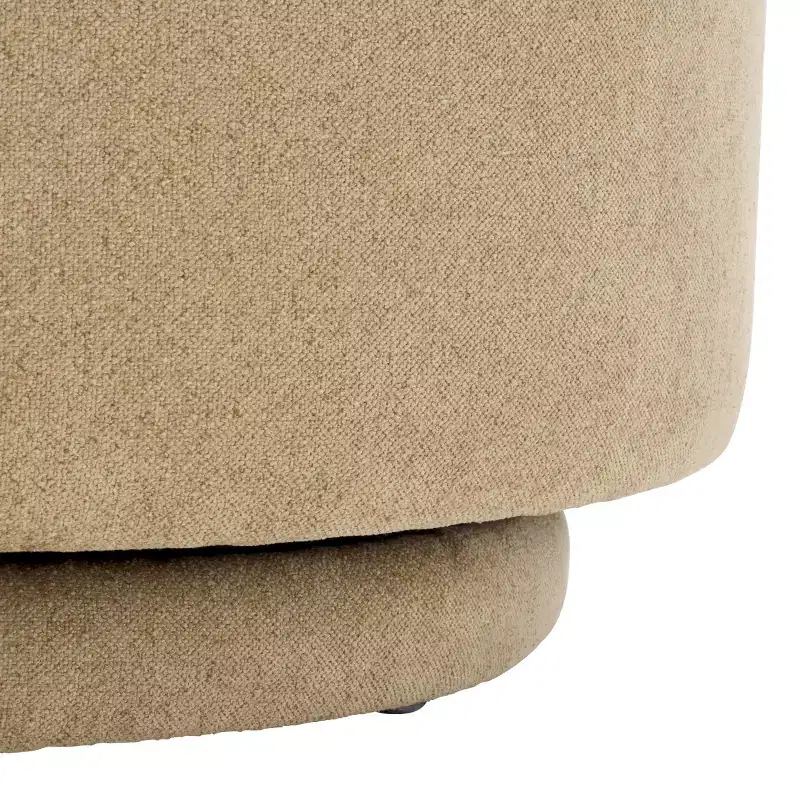 Swivel Accent Chair, Armless Linen Upholstered, 360-Degree Rotation, Wood Frame, 275LBS