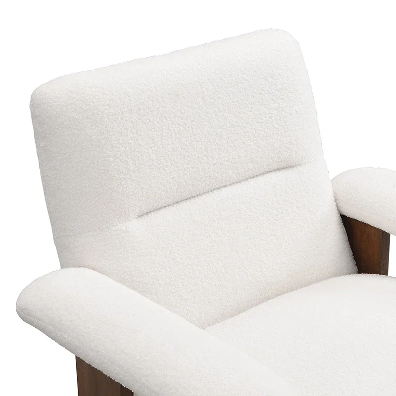 Mid-Century Accent Chair with Ottoman