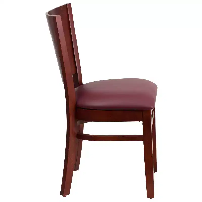 Emma and Oliver Solid Back Wooden Restaurant Dining Chair