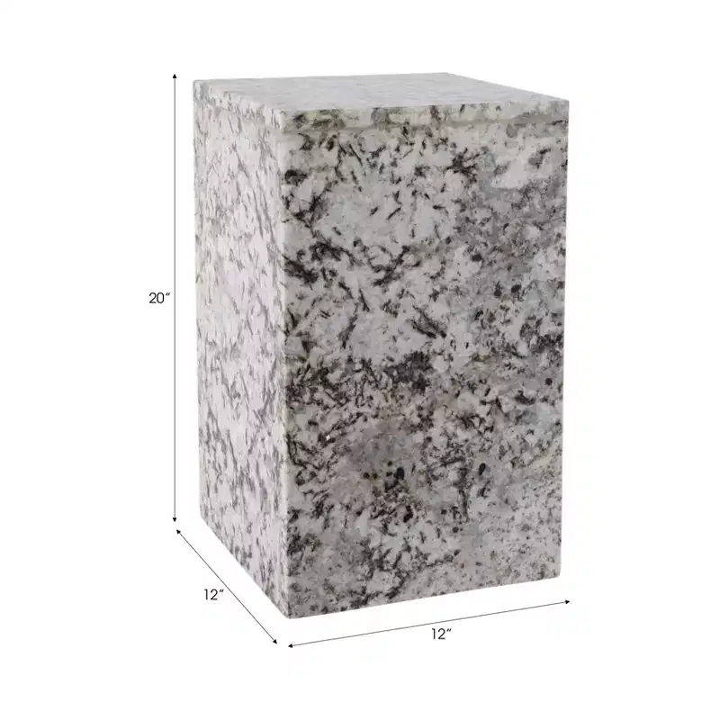 Marble Accent Table - Modern Contemporary Pedestal Design with Sleek Geometric Lines and Decorative Minimalist Aesthetic for Trend-Forward Interiors