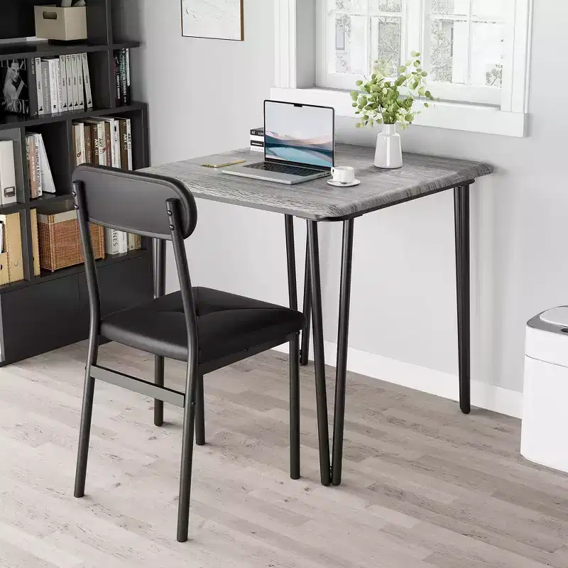3 Piece Dining Table Set, with 2 Upholstered Chairs