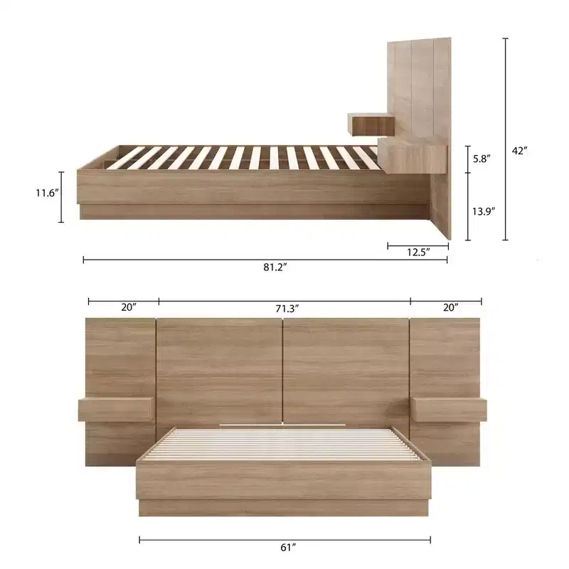 Nexera 4pc Queen Milano Bedroom Set