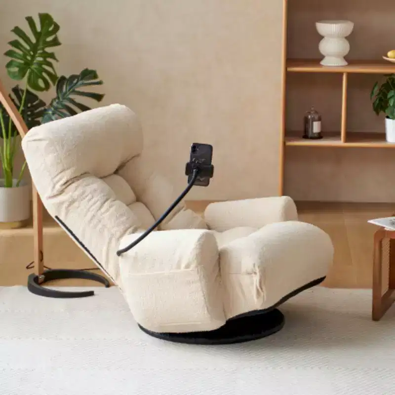 360 Swivel Gaming Chair, 5 Level Adjustable Ergonomic Chair with Built-in Spring Seat Bag, Floor Chair with Phone Holder Lazy Sofa Chair Game Rocker