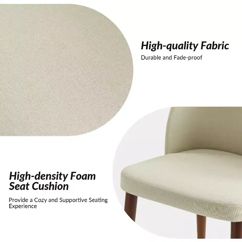 Elisa Mid-century Modern Upholstered Dining Chair Set of 2| ART OF LIVING DESIGNS