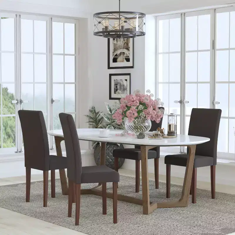 Flash Furniture Set of 4 Greenwich Series Parsons Chairs