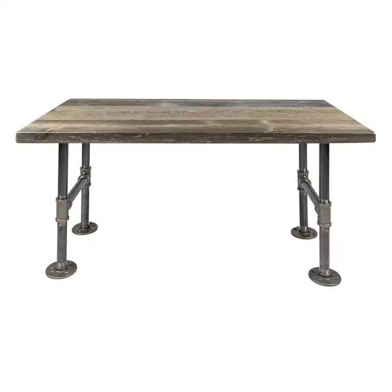 RESTORE Boulder Black Solid Wood Coffee Table by Pipe Decor