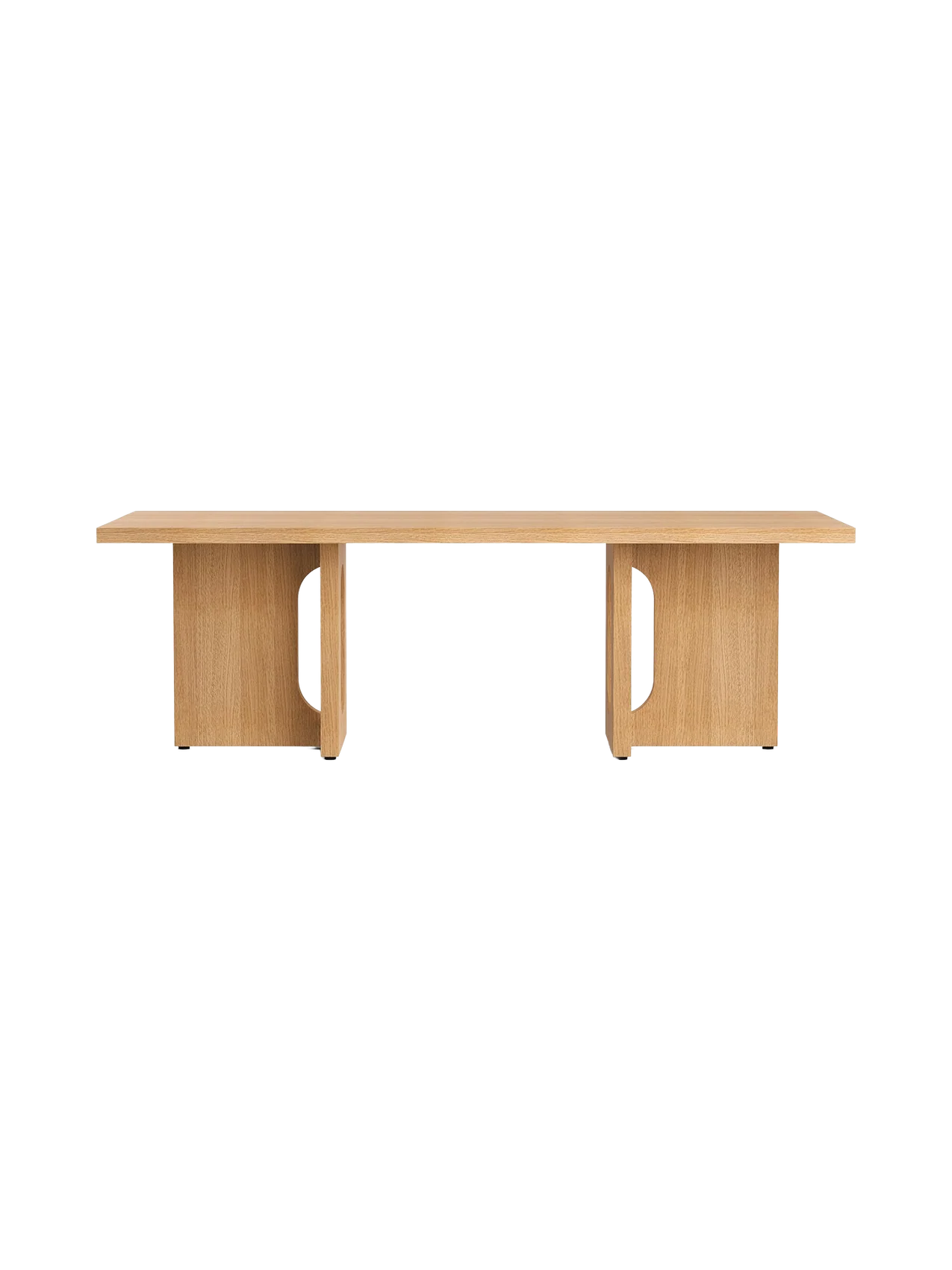 Scandinavian Oak & Walnut Lounge Table with Versatile Bench-Style Design for Living Room