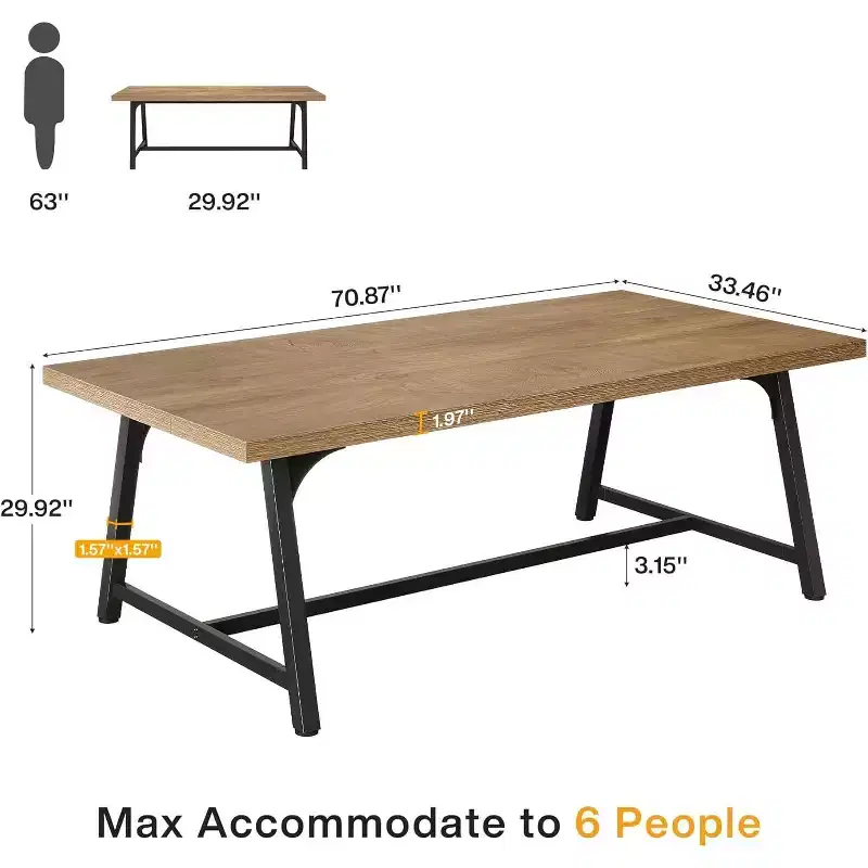 Lantine 70.87-inch Rectangular Dining Table