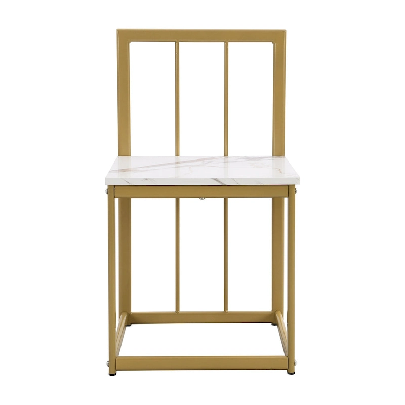 7-Piece Iron Dining Table Set with Table and Six Chairs