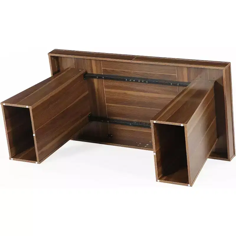 Lantine 55 Inches Home Office Executive Desk with Double Trapezoid Base