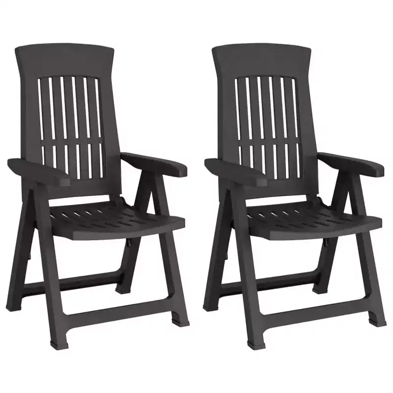 vidaXL Outdoor Reclining Chairs - Lightweight and Adjustable 2 pcs