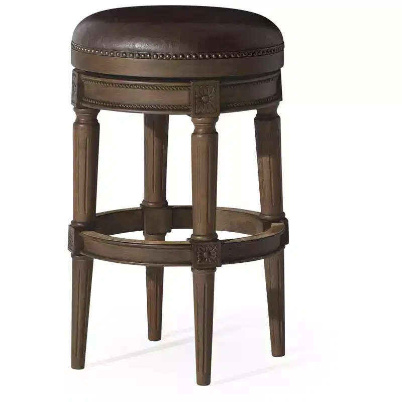 Maven Lane 31 Pullman Backless Swivel Bar Stools with Faux Leather