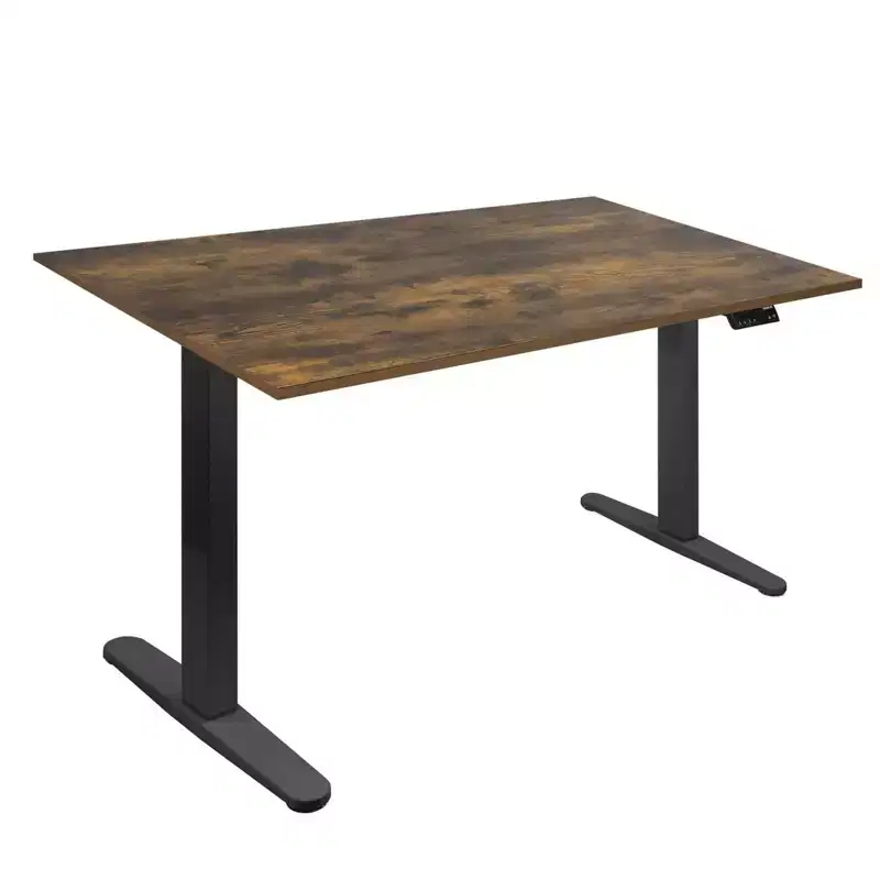 Dual Motor Electric Standing Desk with 55 Tabletop, Oak & Black