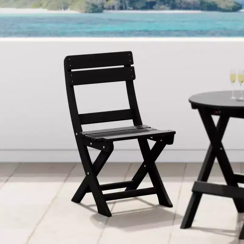 WestinTrends Malibu HDPE Outdoor Patio Modern Folding Dining Chair