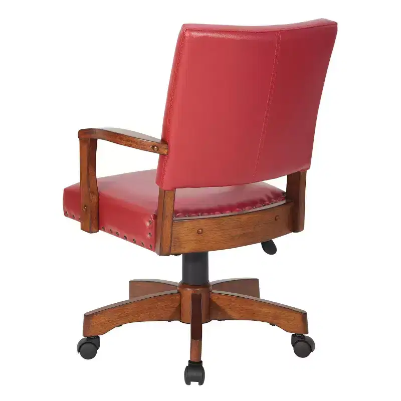 Deluxe Wood Bankers Chair Faux Leather - OSP Home Furnishings
