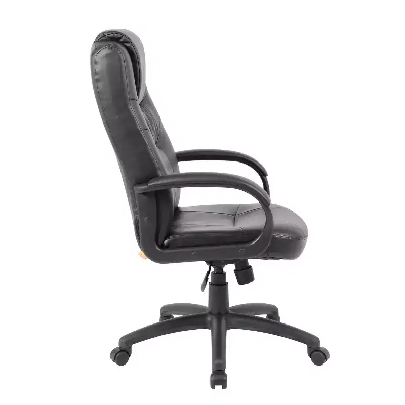 Executive High Back Chair Black -: Ergonomic, Swivel, Adjustable Height, Metal Frame