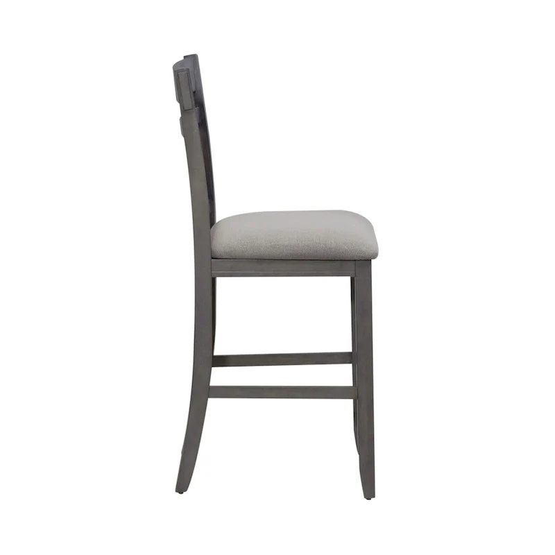 Industrial Counter Height Pub Table with 2 PU Upholstered Stools