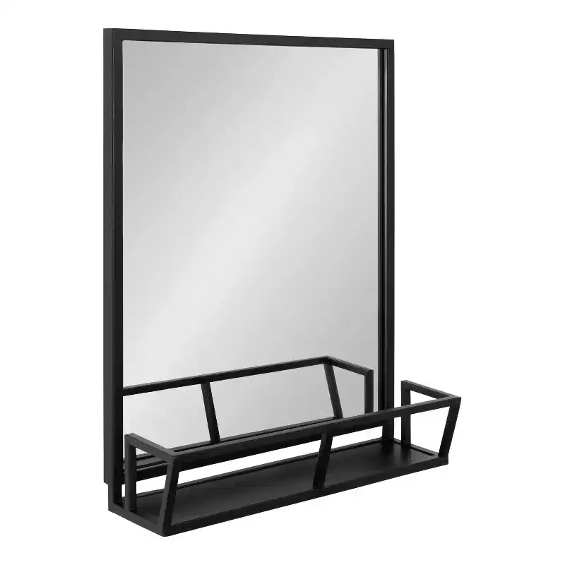 22 x 29 Jackson Mirror Black - Kate & Laurel All Things Decor