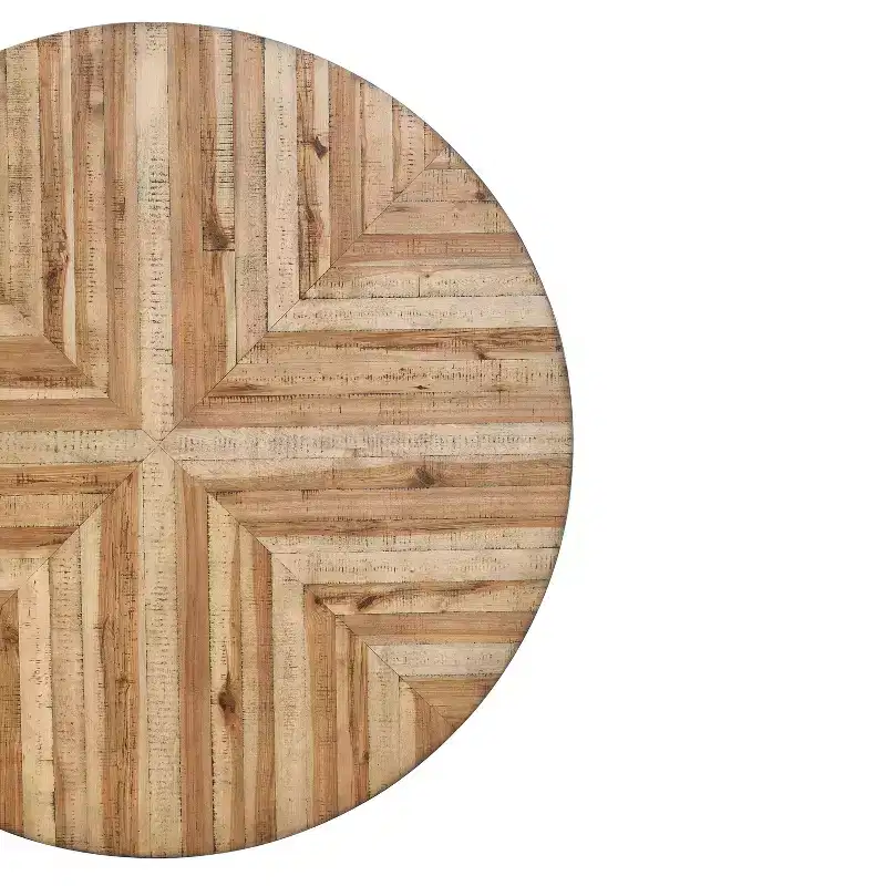 Christopher Knight Home Arcans Modern Round Wood Dining Table, Light Brown/Black