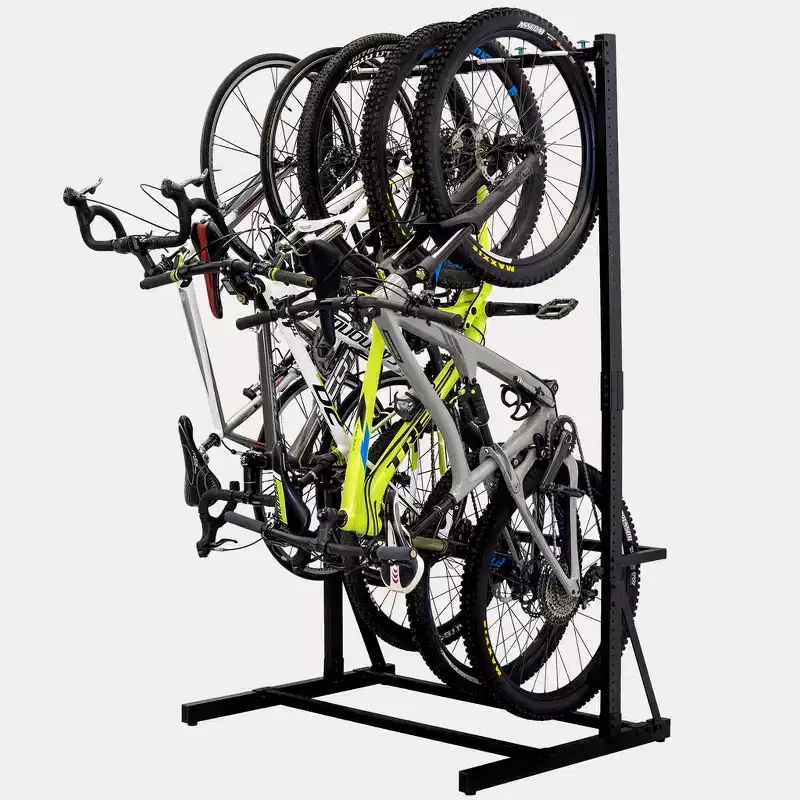 Teal Freestanding Adjustable Bike Floor Stand | Holds 5 Bikes, 300 lbs | Steel & Aluminum