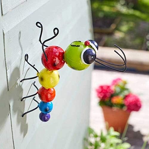 Metal Caterpillar Garden Wall Art Weatherproof Outdoor Ornament