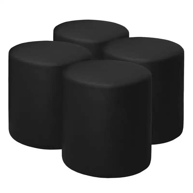 Regency,Logan Round Vinyl Ottoman (Set of 4)