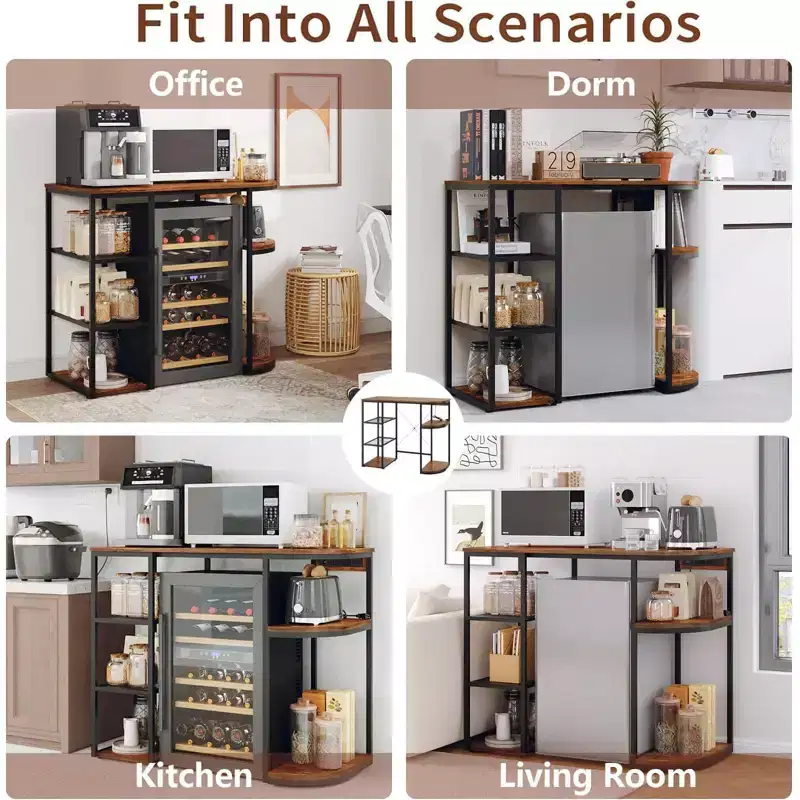 Mini Fridge Stand with Storage Shelf