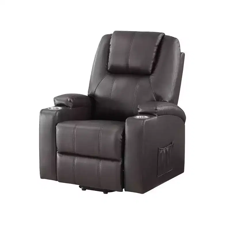 Acme Furniture Evander Leather Aire Power Recliner Sofa Brown