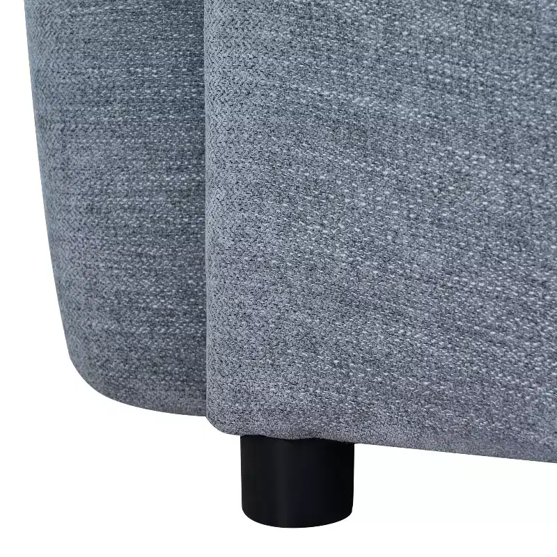 Christopher Knight Home Alvis Modern 122 Curved Fabric Upholstered 4-Seater Sofa Couch with 3 Pillows
