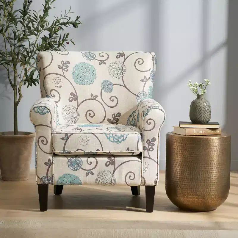 Fabric Upholstered Club Chair