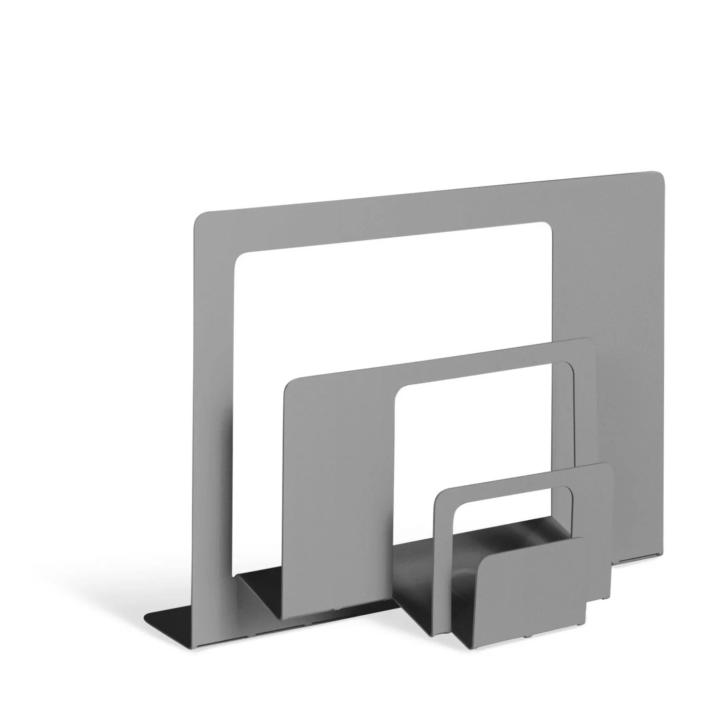 Modern Gunmetal Grey Metal Folding File Organizer for Office
