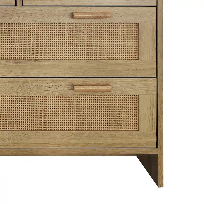 4-Drawer Rattan Cabinet for Bedroom, Living Room & Hallway