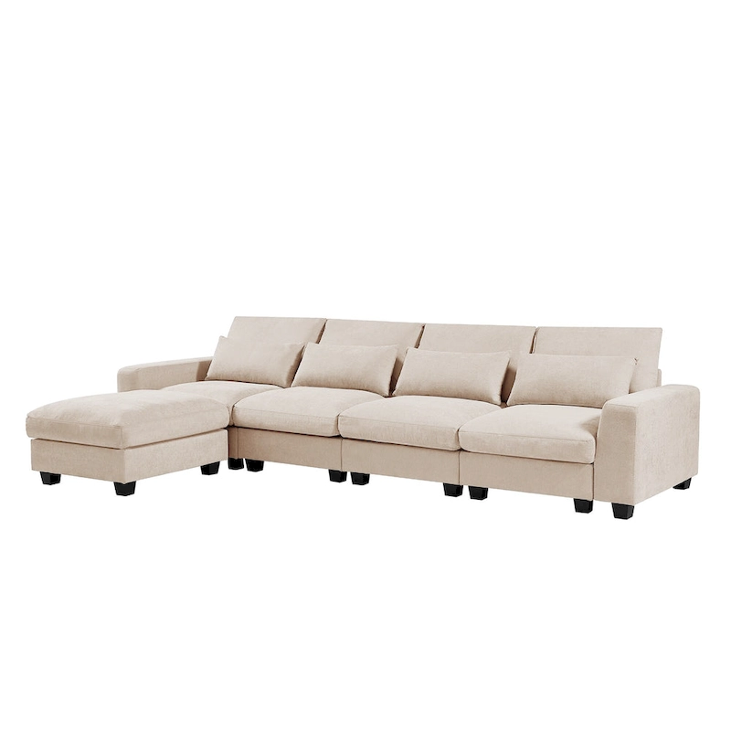 Modern L-Shape Sectional Sofa with Reversible Chaise