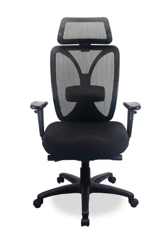 28.5 Office Chair - Black with Mesh Back