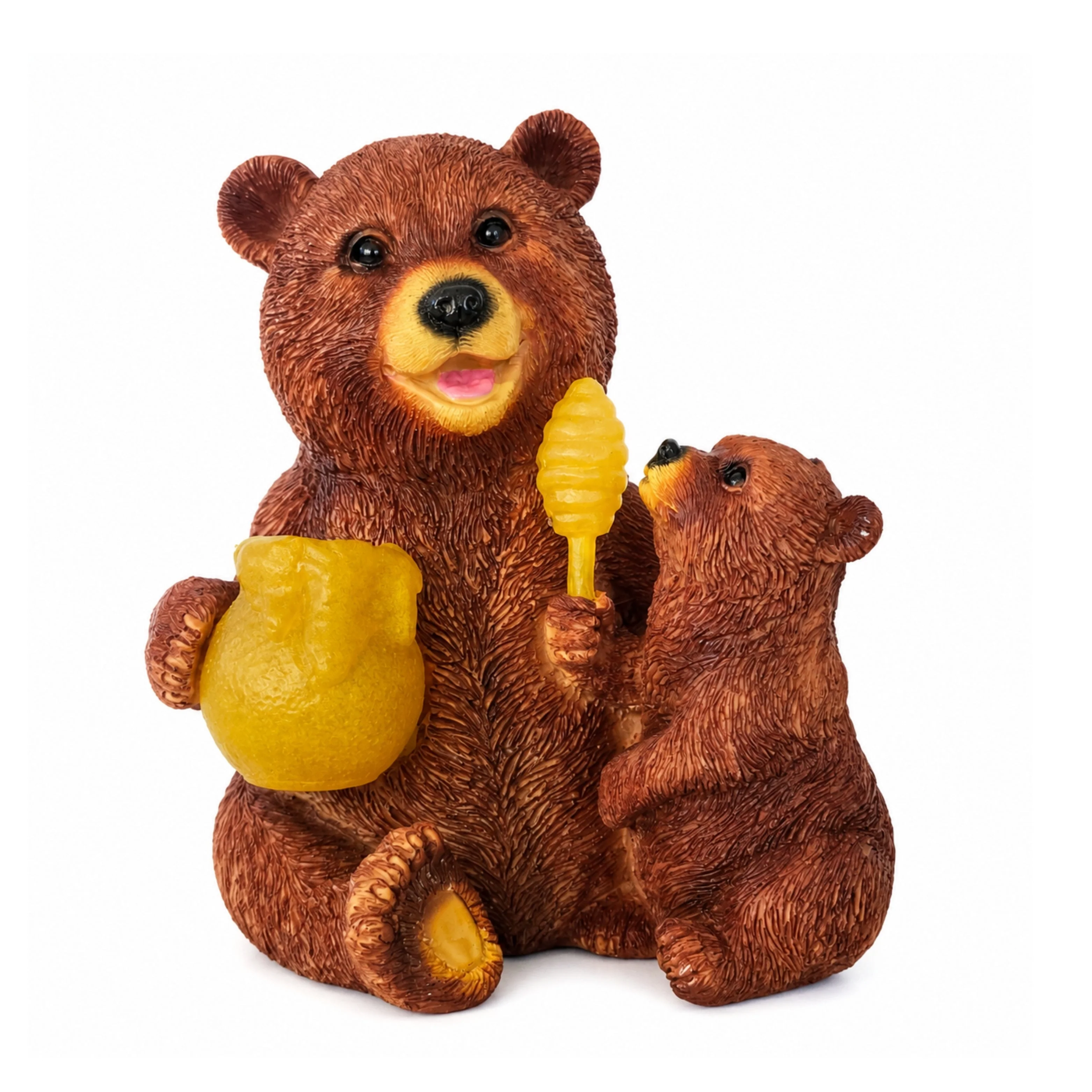 Solar Honey Bear Garden Ornament with LED Lights