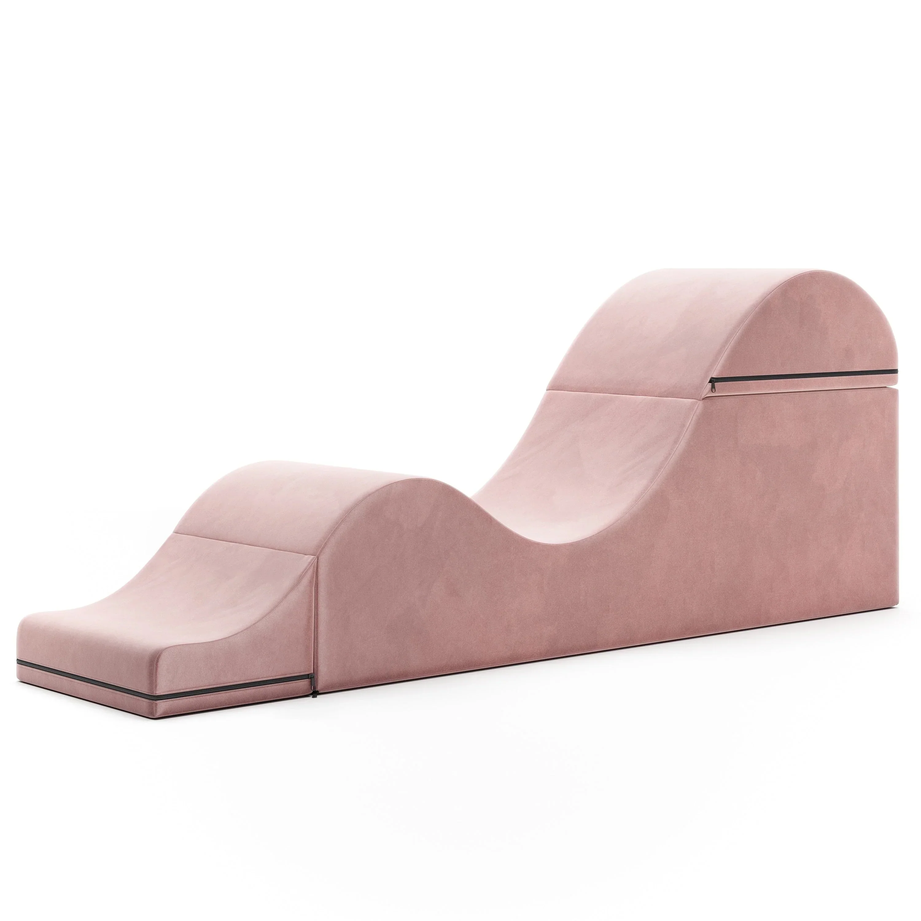 Avana Kami Convertible Chaise / Yoga & Massage - 2-In-1 Ottoman with Concealed Fold Out Yoga Lounge Chair, Microvelvet - N/A