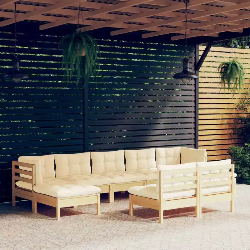 vidaXL Garden Lounge Set with Cushions - Pinewood Outdoor Seating