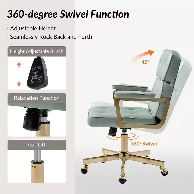 Debby Modern 37 H Office Chair with Adjustable Height|ARTFUL LIVING DESIGNS
