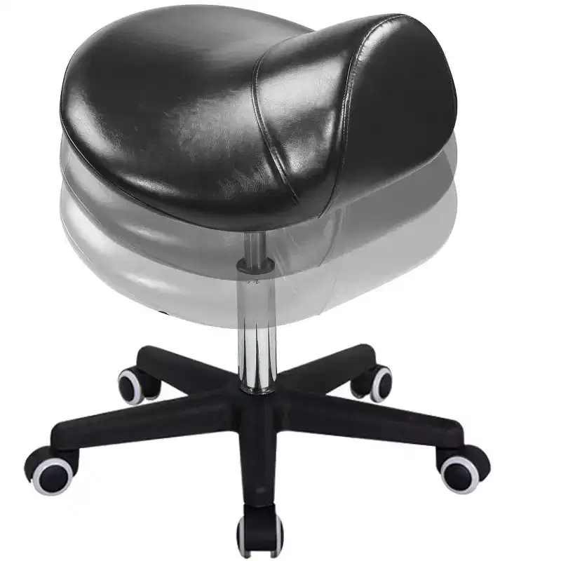 Ergonomic Swivel Saddle Stool Adjustable Height