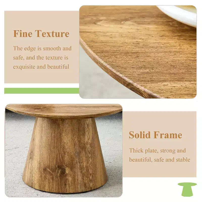 23 Wooden Round Pedestal Coffee Table