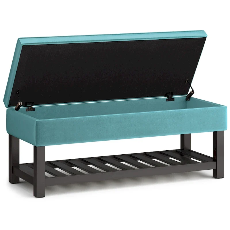 WYNDENHALL Essex 44 inch Wide Transitional Rectangle Ottoman Bench