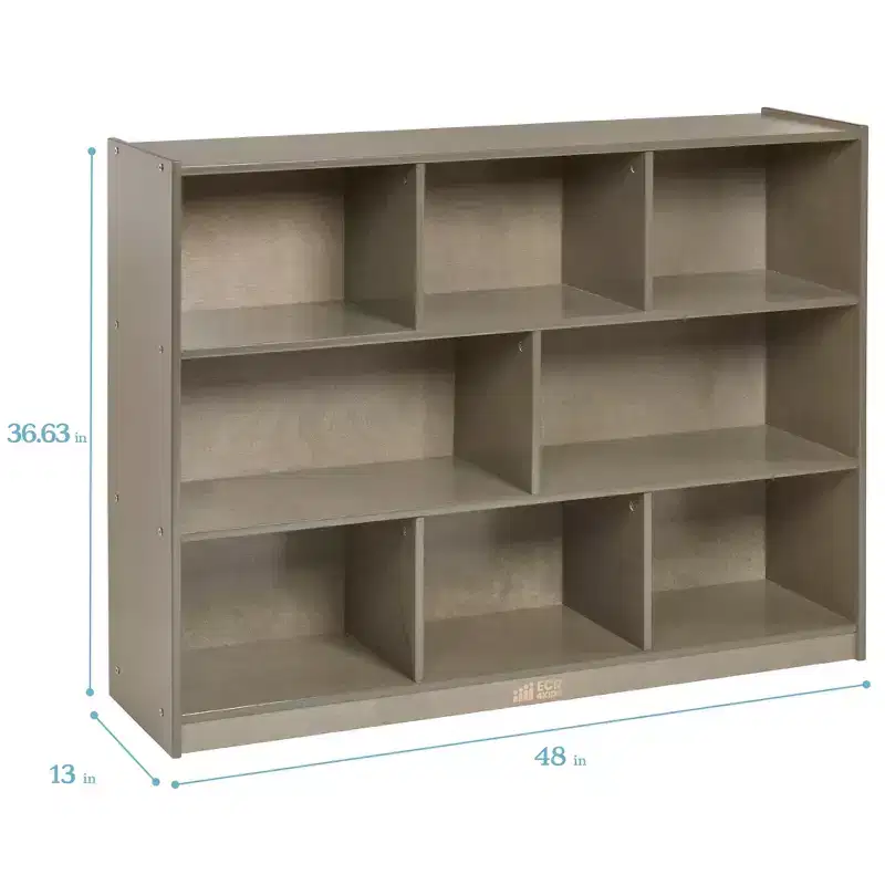 ECR4Kids 8-Compartment Mobile Storage Cabinet, Elementary, Classroom Furniture