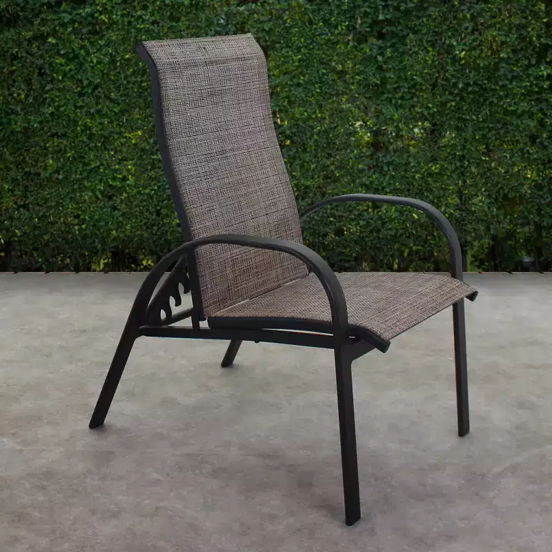 Courtyard Casual Santa Fe Alum Sling Reclining Chair Set of 2