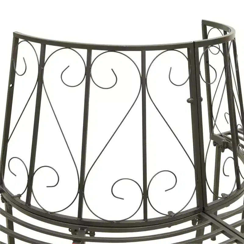 Tree Bench Silver grey Steel Half-round Seats Many Tree Bench