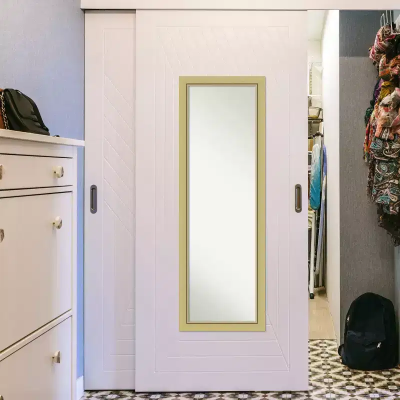 Full Length Wall Mirror, Narrow Gold Frame, 17.5