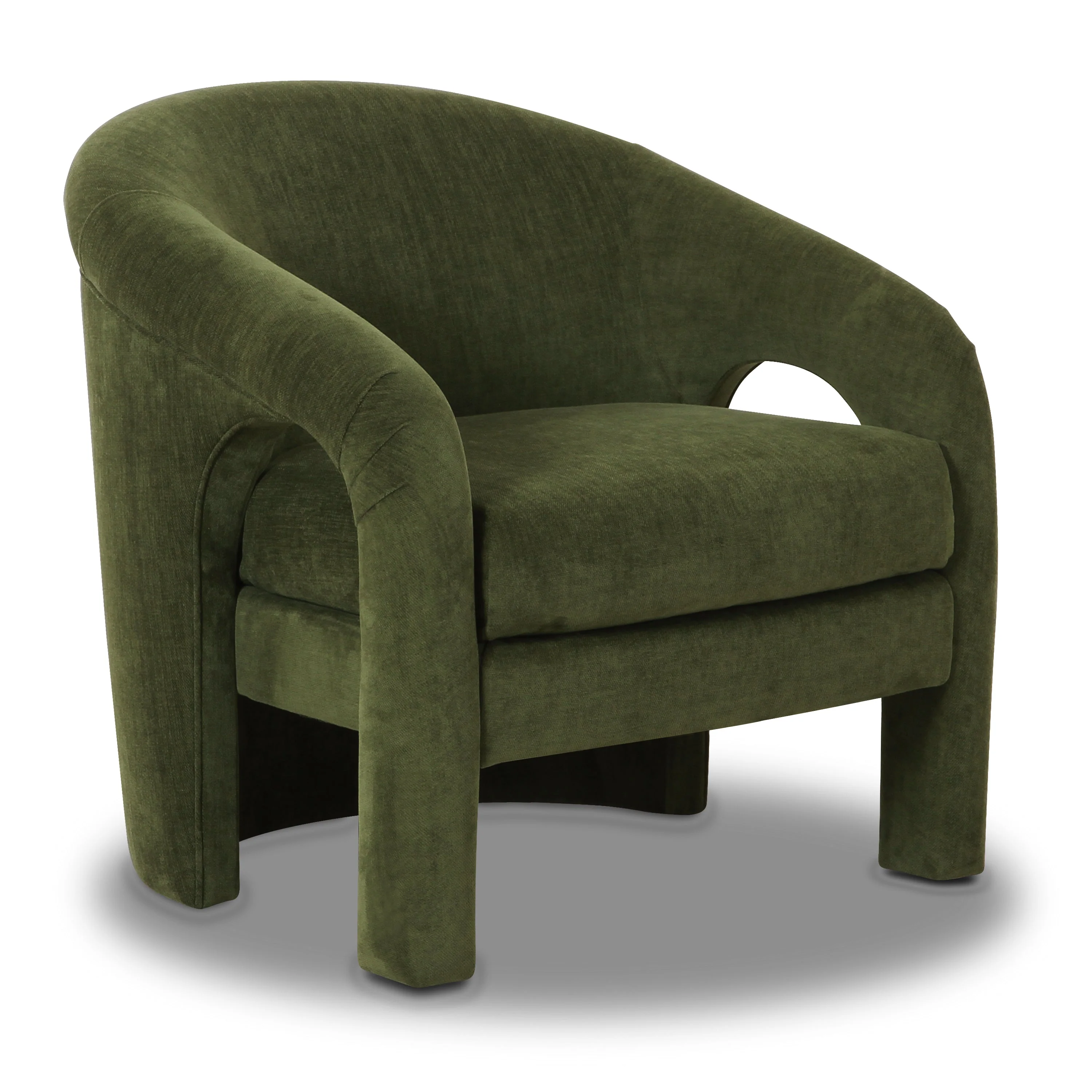 Modern Distressed Green Lounge Chair for Living Room
