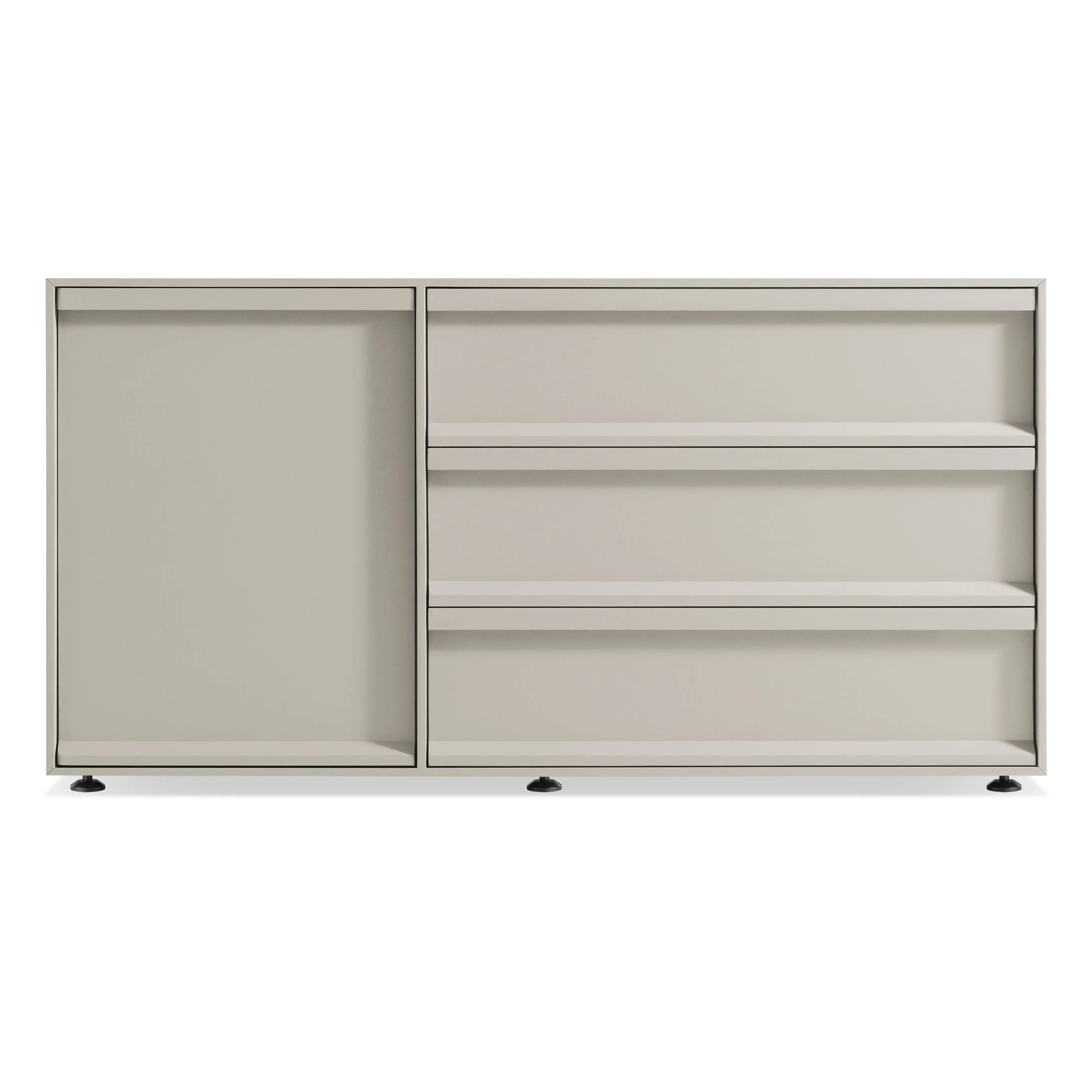 Modern Putty Wood Dresser with Soft-Close Drawers for Living Room